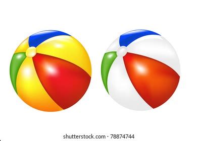 Bright Beach Ball Isolated On White: เวกเตอร์สต็อก (ปลอดค่าลิขสิทธิ์) 62227282