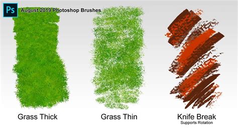 Grass Brushes – Custom Brushes for Photoshop & Adobe Fresco (August ...