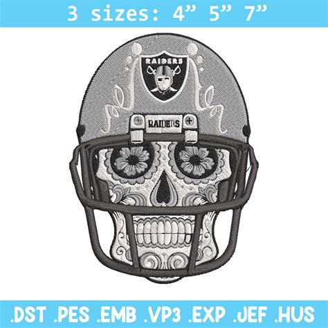 Skull Helmet Las Vegas Raiders embroidery design, Las Vegas - Inspire ...