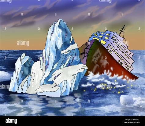 Titanic iceberg illustration fotografías e imágenes de alta resolución - Alamy