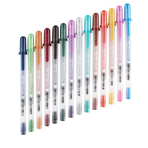 Set of 14 Sakura Metallic Gelly Roll Pens - QVC UK