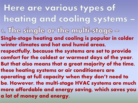 PPT - Various Types of Heating and Cooling System: HVAC Systems PowerPoint Presentation - ID:7584797