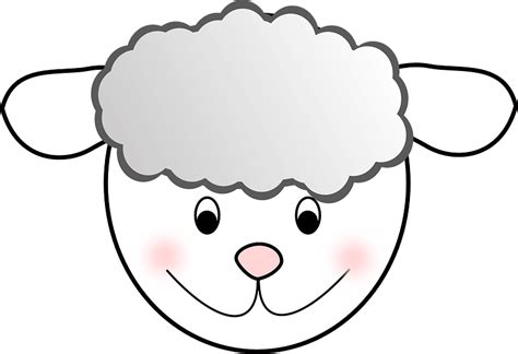 Smiling lamb face clipart. Free download transparent .PNG | Creazilla