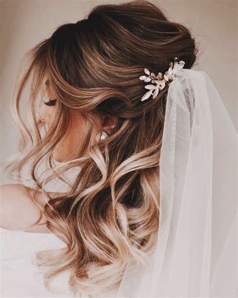 Half Up Wedding Hairstyles With Veil