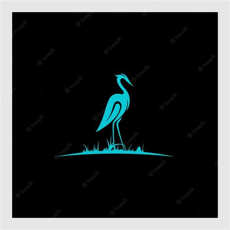 Premium Vector | Blue crane logo design