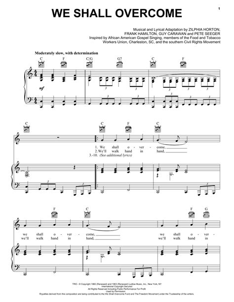 We Shall Overcome | Sheet Music Direct