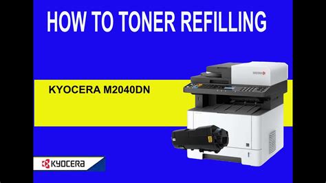 How to refill toner cartridge kyocera m2040 - YouTube