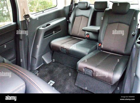 Hong Kong, China FEB 12, 2014 : Nissan Elgrand 2014 MPV Japan Model interior on FEB 12 2014 in ...