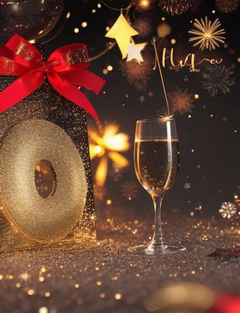 Premium AI Image | happy new year party background