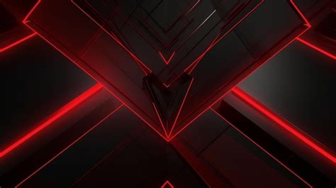 Premium Photo | Abstract futuristic black and red gaming background