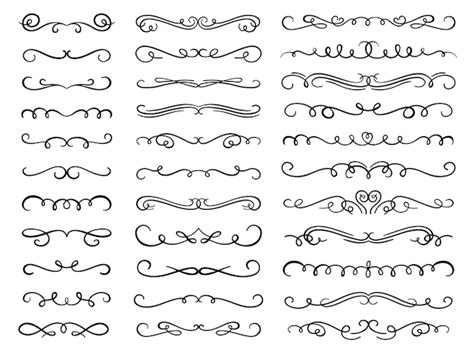 Free Vector | Calligraphic flourish dividers