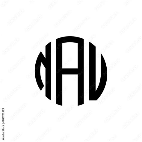 NAU letter logo design. NAU modern letter logo with black background. NAU creative letter logo ...