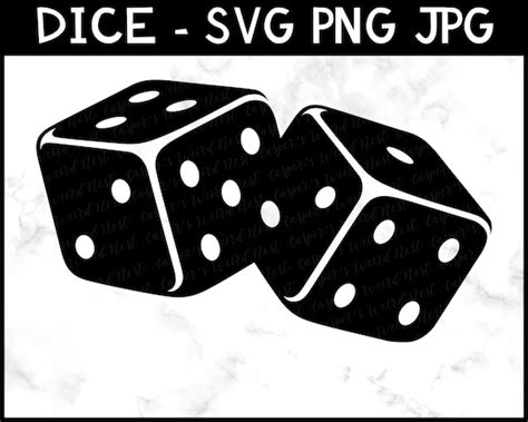 2 Dice SVG PNG JPG Double Dice Commercial Use - Etsy Canada