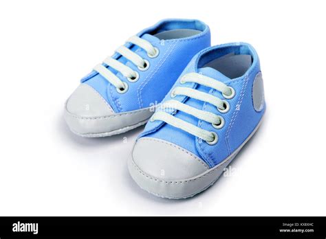 Blue baby shoes hi-res stock photography and images - Alamy