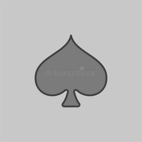 Spades Card Suit Vector Concept Colored Minimal Icon or Symbol Stock Vector - Illustration of ...