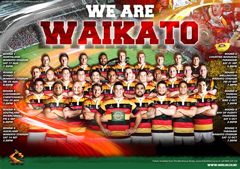 2013 Waikato ITM Cup Team Poster | 6 Poster Designs for Waikato Rugby Union