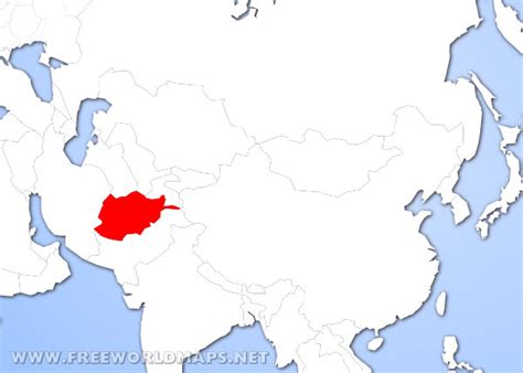 Where is Afghanistan located on the World map?