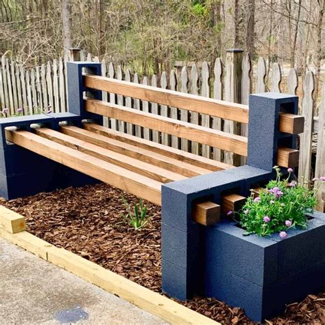 DIY Cinder Block Bench: Cute Outdoor Seating - Artsy Pretty Plants