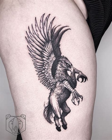 Harry potter hippogriff tattoo by @keanu_illu at Blackbear ink Blog ...