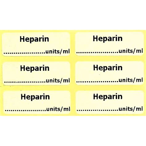 Syringe Label; HEPARIN (Box of 400) ‣ Infusion Concepts