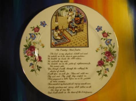 PSALM 23 &THE Lord is My Shepherd" Christian Collectible Plate Norleans Japan £9.72 - PicClick UK