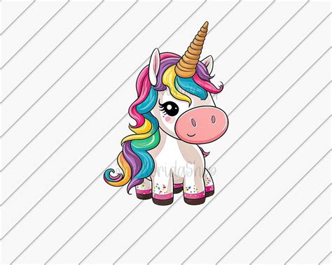 Unicorn Png, Cute Baby Unicorn, Girls Shirt Png, Rainbow Png, DTF File ...