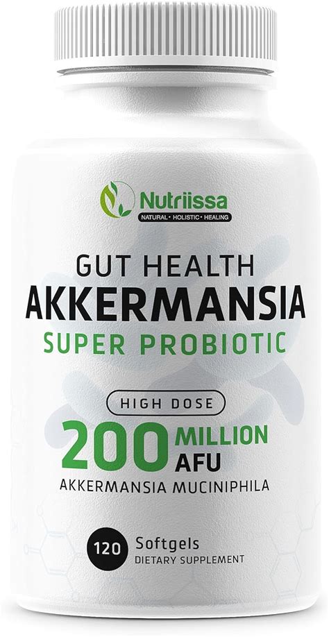 Amazon.com: Nutriissa Akkermansia Probiotic 200 Million AFU - [120 ...