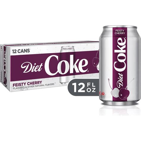 Diet Coke Fiesty Cherry Diet Soda Pop Soft Drink, Fridgepack, 12 fl oz ...