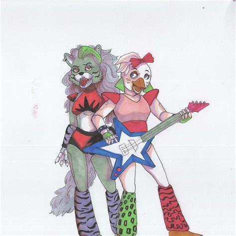 Roxanne Wolf and Glamrock Chica (NO BG) by Multicolor-Converse on ...