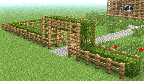 MINECRAFT: How to build wooden fence - YouTube