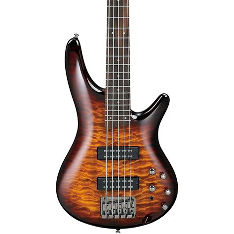 Ibanez SR405EQM Quilted Maple 5-String Electric Bass Guitar Dragon Eye Burst | Musician's Friend