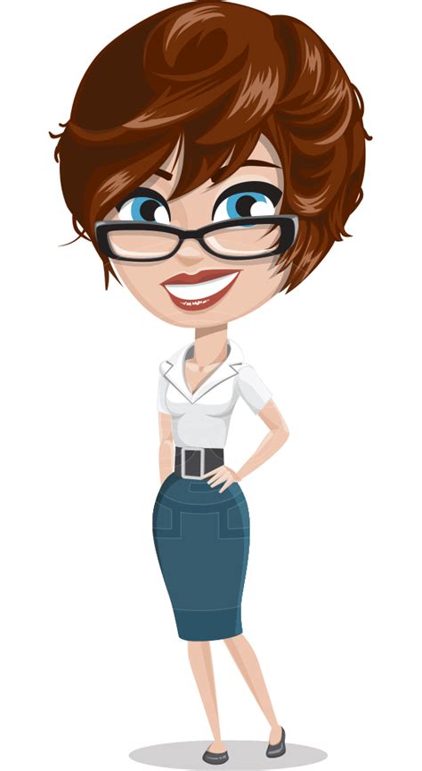 Girl with Short Hair Cartoon Vector Character - 112 Illustrations | GraphicMama