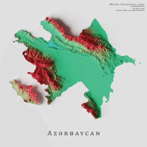 Azerbaijan Topographic Map | Wondering Maps