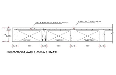 Concrete ribbed slab section and construction details dwg file - Cadbull