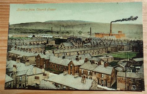 brick landscape of Rishton, Lancashire ENGLAND from Church tower ...