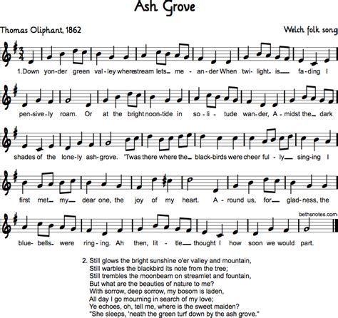 The Ash Grove – Sing Solfa