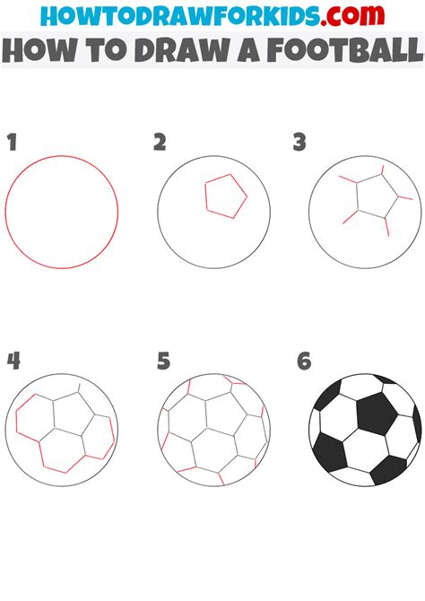 How to Draw a Football - Easy Drawing Tutorial For Kids