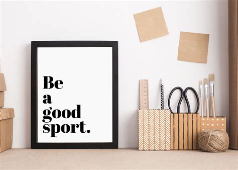 Be a Good Sport Sports Printable Wall Decor | Etsy