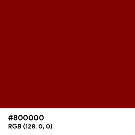 Maroon color hex code is #800000