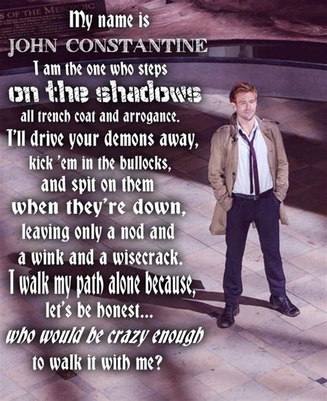 John Constantine quotes. | Constantine hellblazer, John constantine, Constantine tv