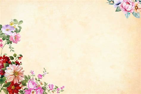 HD wallpaper: vintage, flower, background, watercolor, floral, border ...