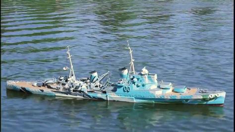 C24 HMS Sheffield Town-class light cruiser - Scratch built RC boat - YouTube