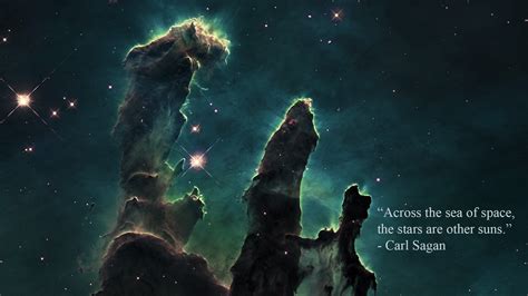 nebula, Pillars Of Creation, Carl Sagan, Quote, Space Wallpapers HD ...