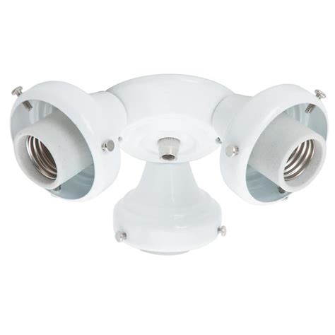 Hunter 3-Light White Fluorescent Ceiling Fan Light Kit at Lowes.com