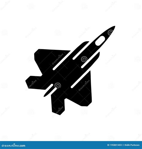 Fighter Jet Icon Isolated on White Background. Fighter Jet Icon in Trendy Design Style Stock ...