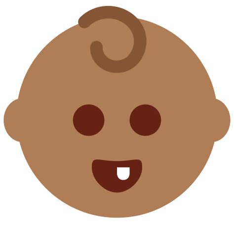 👶🏾 Baby Emoji with Medium-Dark Skin Tone Meaning and Pictures