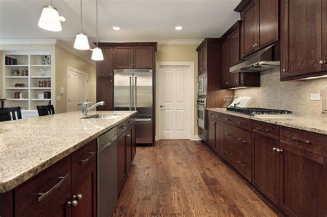 2019 Walnut Kitchen Cabinets Granite Countertops - Kitchen Cabinets Countertops Ideas… | Dark ...