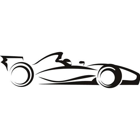 F1 Race Car Transport Wall Sticker | Indy cars, Car silhouette, Car drawings