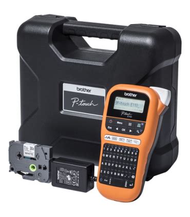 Brother Industrial durable label maker PTE110VP Thermal, Label Printer, Orange