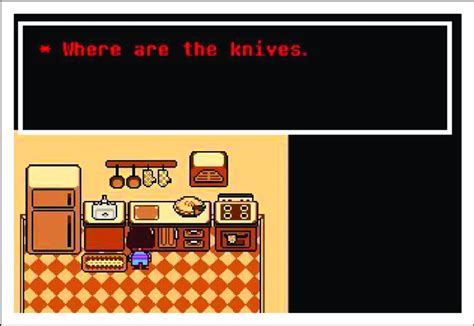 Toriel's Kitchen, Genocide Route. Undertale. Screenshot by the author ...